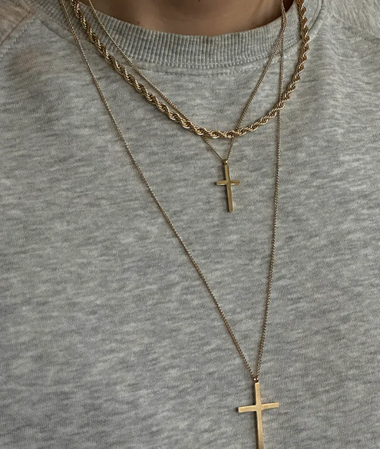 Arock Cross Halsband Guld