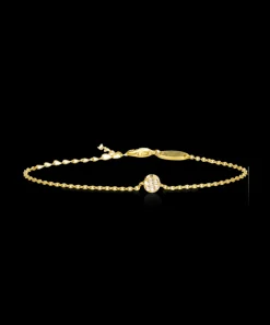 Blomdahl Armband S Grand Bezel 8 mm, Crystal (guld)