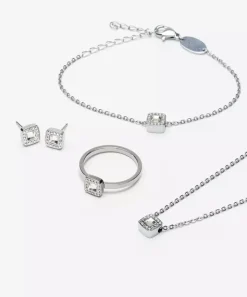 Blomdahl Armband Silver Brilliance Cushion 8 mm, Crystal