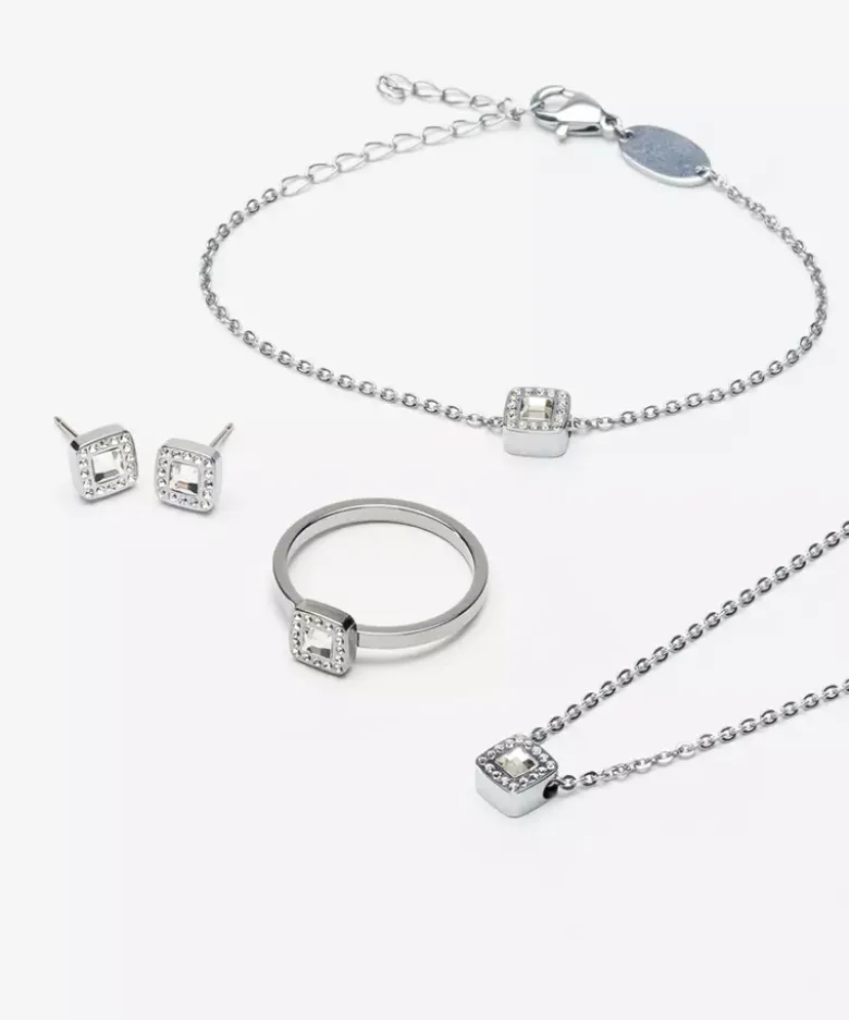 Blomdahl Armband Silver Brilliance Cushion 8 mm, Crystal