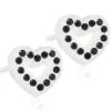 Blomdahl Örhängen Brilliance Heart Hollow Jet 15‑01121‑07