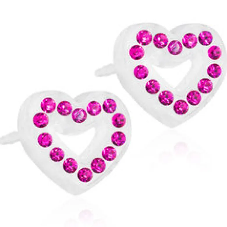 Blomdahl Örhängen Brilliance Heart Hollow Fuchsia 15‑01121‑09