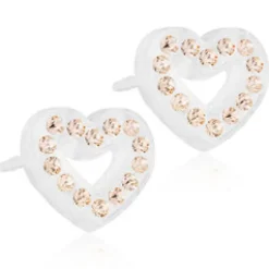 Blomdahl Örhängen Brilliance Heart Hollow Golden Rose 15‑01121‑75