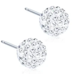 Blomdahl Örhängen Crystal Ball White 6 mm 15‑1268‑01