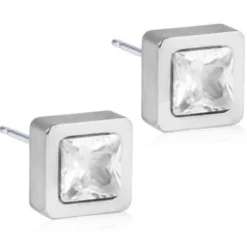 Blomdahl Örhängen Grand Square CZ White 15‑1220‑301