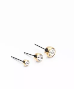 Blomdahl Örhängen GT Bezel 3 mm, Crystal
