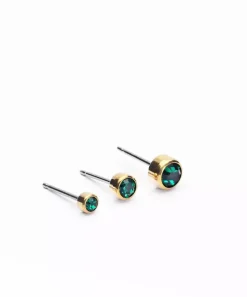 Blomdahl Örhängen GT Bezel 3 mm, Emerald