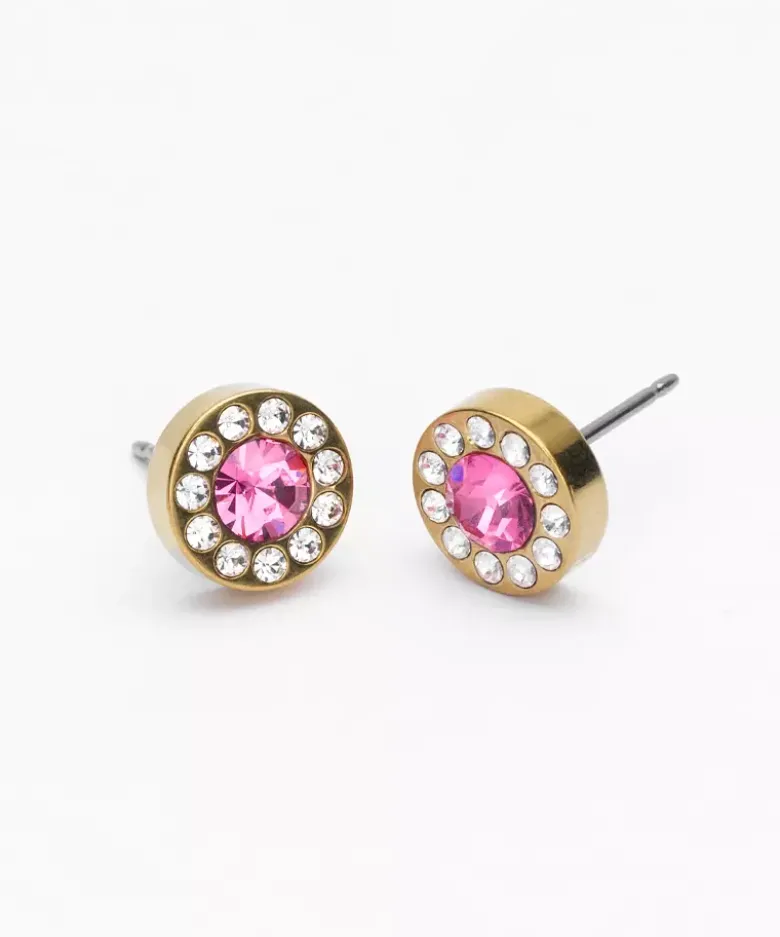 Blomdahl Örhängen GT Brilliance Halo 8 mm, Crystal/Rose 15-1365-83