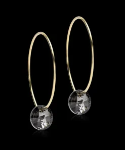 Blomdahl Örhängen GT Ear Ring 25 mm, Round 8 mm, Black diamond 15-1381-4812