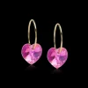 Blomdahl Örhängen GT Ear Ring 14 mm, Heart 10 mm, Rose 15-1355-03