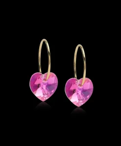 Blomdahl Örhängen GT Ear Ring 14 mm, Heart 10 mm, Rose 15-1355-03