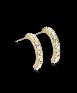 Blomdahl Örhängen GT Pendant Brilliance Curved 15 mm , Crystal 15-13147-01