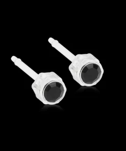 Blomdahl Örhängen MP Bezel 4 mm, Jet 15-0103-07