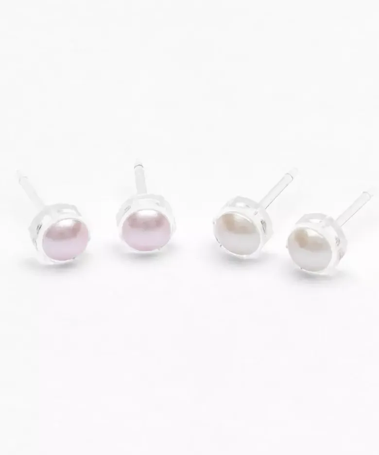 Blomdahl Örhängen MP Bezel Pearl 6 mm, Light rose 15-0109-64