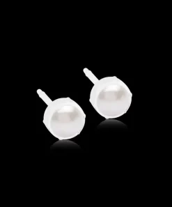 Blomdahl Örhängen MP Bezel Pearl 6 mm, White 15-0109-59
