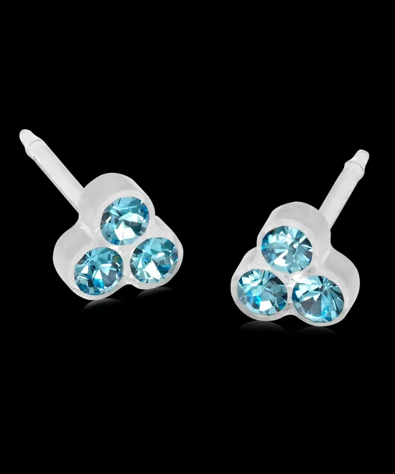 Blomdahl Örhängen MP Clover 6 mm, Aquamarine