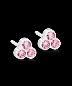 Blomdahl Örhängen MP Clover 6 mm, Light rose 15-0125-24
