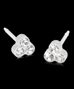 Blomdahl Örhängen MP Clover 6 mm, Crystal