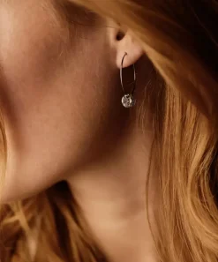Blomdahl Örhängen NT Ear Ring 25 mm, Round 8 mm, Black diamond 15-1281-4812