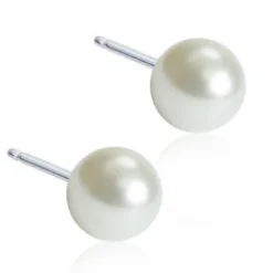Blomdahl Örhängen Pearl White 5 mm 15‑1232‑59