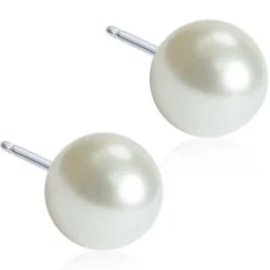 Blomdahl Örhängen Pearl White 8 mm 15‑1235‑59