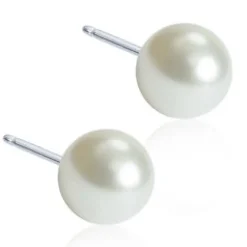 Blomdahl Örhängen Pearl White 6 mm 15‑1233‑59