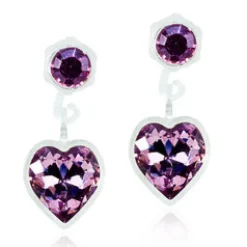 Blomdahl Örhängen Pendant Heart Light Amethyst 15‑0103‑2174