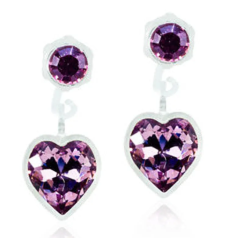Blomdahl Örhängen Pendant Heart Light Amethyst 15‑0103‑2174