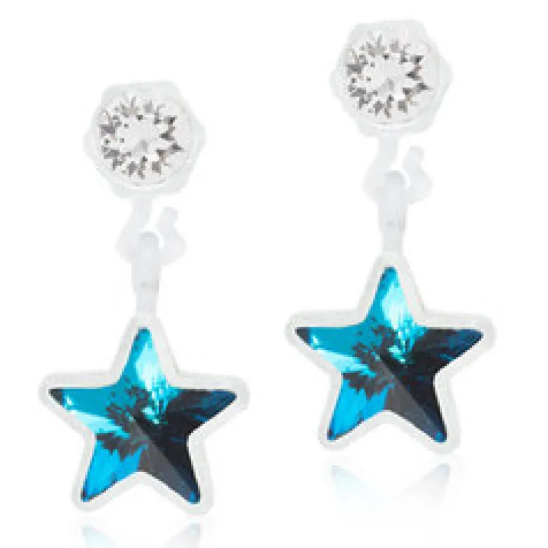 Blomdahl Örhängen Pendant Star Crystal Aquamarine 15‑0103‑0890