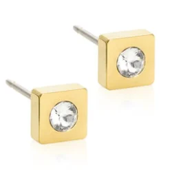 Blomdahl Örhängen Petite Square Crystal 15‑1319‑01