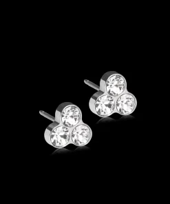 Blomdahl Örhängen ST Clover 8 mm, Crystal