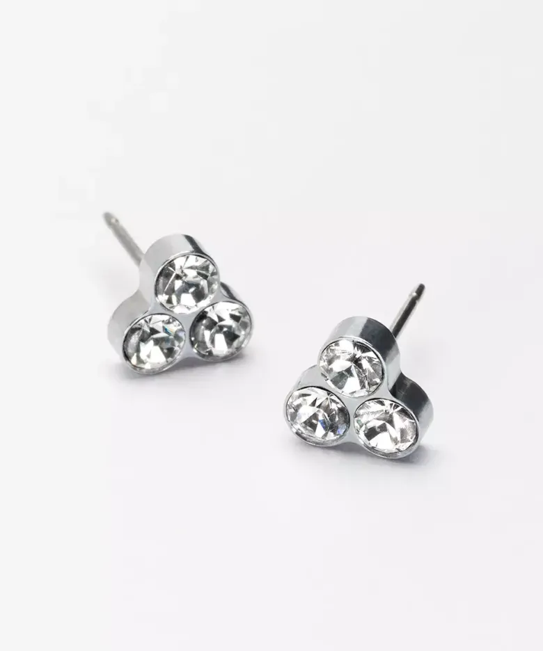 Blomdahl Örhängen ST Clover 8 mm, Crystal