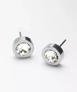 Blomdahl Örhängen ST Grand Bezel 8 mm, Crystal