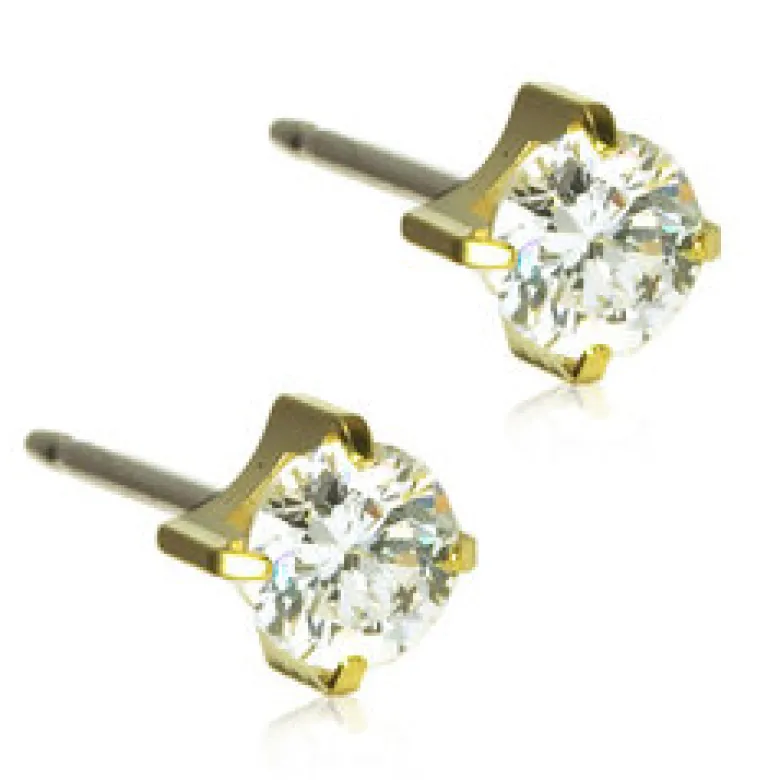Blomdahl Örhängen Tiffany CZ White 5 mm 15‑1304‑30