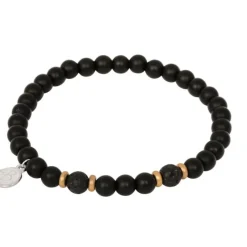 By Billgren Armbandsset, beads/läder, svart/guld – 8125-8161
