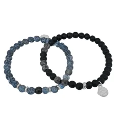 By Billgren Armbandsset, beads, blå/svart – 8158-8137