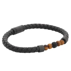 By Billgren Armbandsset, läder/beads, svart/brun – 8188-8160