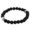 By Billgren Beadsarmband, mattsvart/silver – 8916