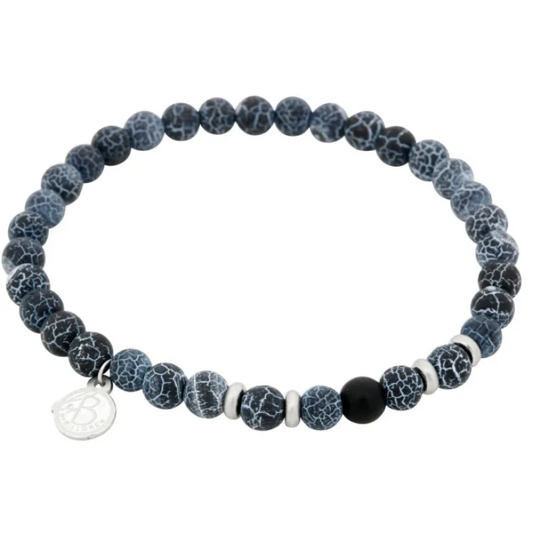 By Billgren Beadsarmband, Lapis, Tigeröga, blå/brun – 8950