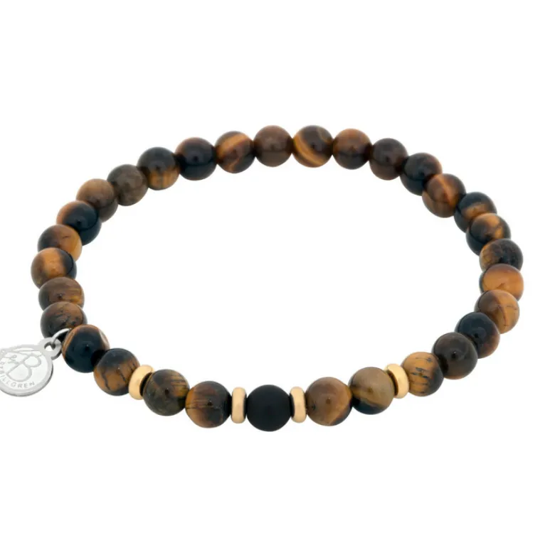 By Billgren Beadsarmband, Lavasten/Onyx, svart – 8172