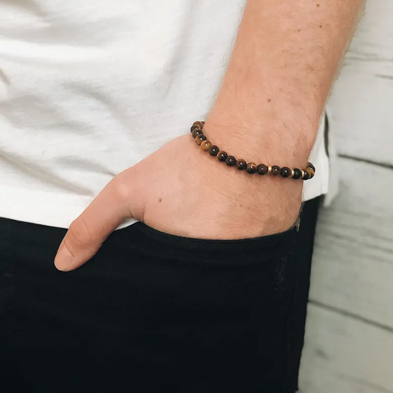 By Billgren Beadsarmband, Lavasten/Onyx, svart – 8172