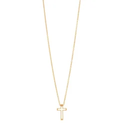 By Billgren Halsband, litet kors, stål/guld – 9123