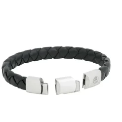 By Billgren Läderarmband, dubbel, brun/grå – 8216