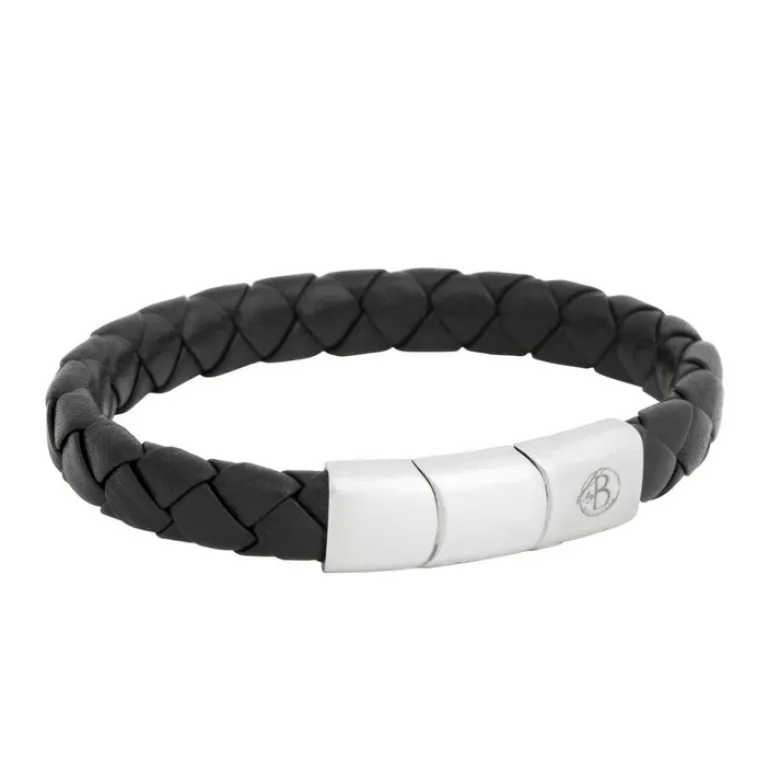 By Billgren Läderarmband, dubbel, brun/grå – 8216