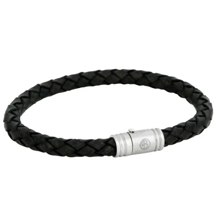 By Billgren Läderarmband, dubbel, brun/grå – 8216