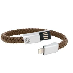 By Billgren Läderarmband, dubbel, brun/grå – 8216