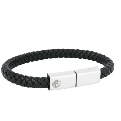 By Billgren Läderarmband, dubbel, brun/grå – 8216