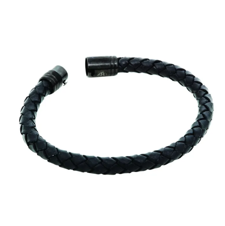 By Billgren Läderarmband, dubbel, brun/grå – 8216