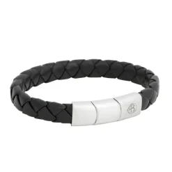By Billgren Läderarmband Flätat Svart – 8145