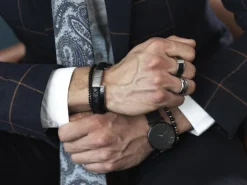 By Billgren Läderarmband Flätat Svart – 8145